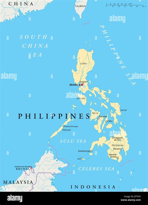 philippines, map, atlas, map of the world, travel, political, asia ...