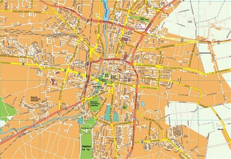 Kielce EPS map. EPS Illustrator Map | Vector maps