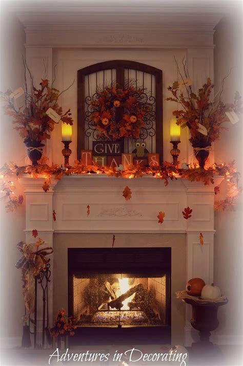 Adventures in Decorating: Our Fall Mantel | Fall mantel decorations ...