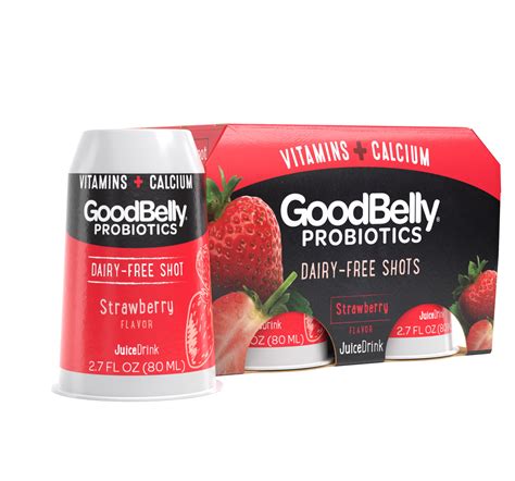 Goodbelly Probiotics Organic Strawberry Juice Drink, 4 ct, 2.7 oz ...