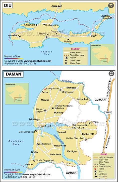 Daman and Diu Map