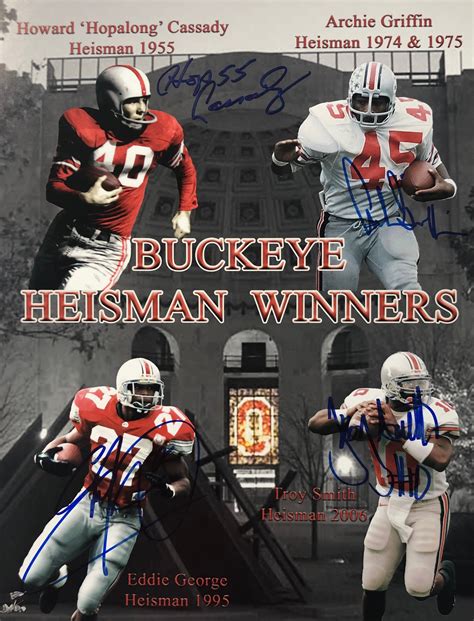 Ohio State Heisman Winners 8-1 8x10 Autographed Photo - Certified Authentic