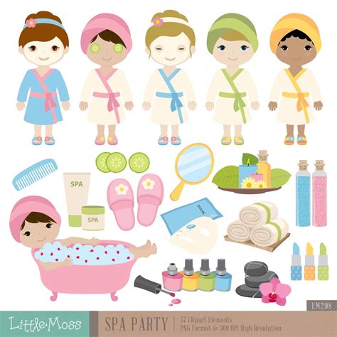 SPA Party Digital Clipart | Etsy UK | Spa party, Girl spa party, Spa birthday parties