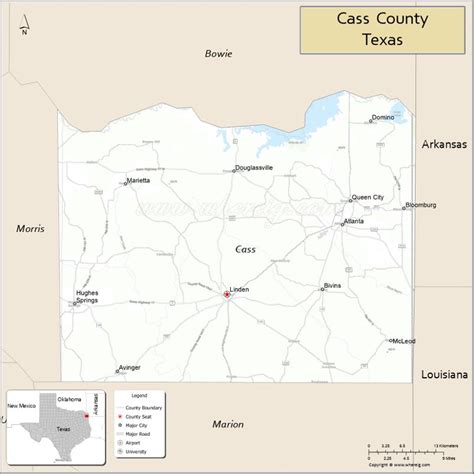 Cass County Map, Texas - Where is Located, Cities, Population, Highways ...