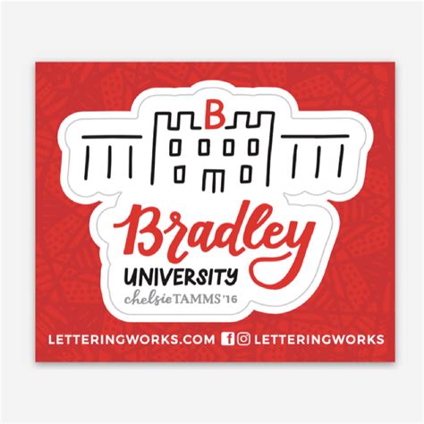 Bradley University Sticker — Lettering Works