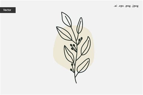 Minimalist Tattoo Flower Nature Graphic by Aradevi · Creative Fabrica