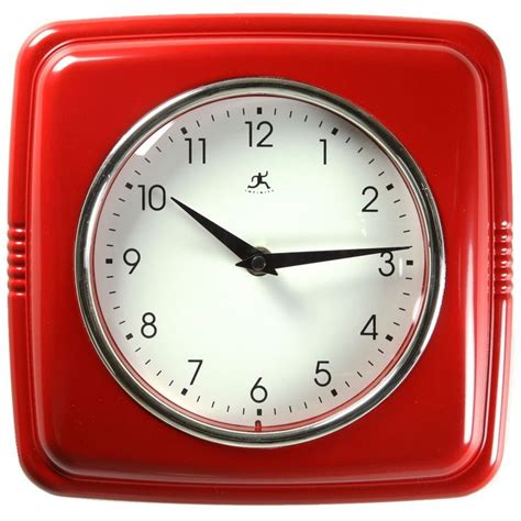 Retro Red Purity Kitchen Wall Clock Resin | Red wall clock, Vintage wall clock, Wall clock ...