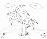 Deserted Island Coloring Page sketch template