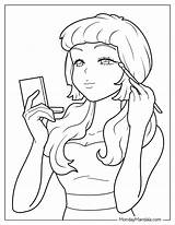 Makeup Artist Coloring Pages  Saubhaya sketch template