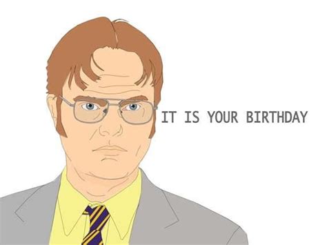 Items similar to Funny Blank Birthday Card - Dwight Schrute from The ...