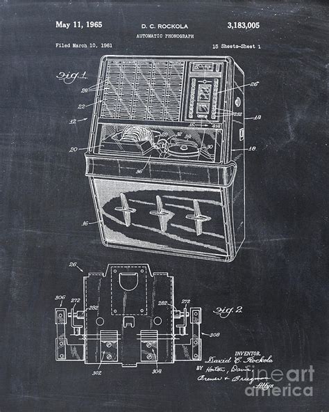 Automatic Jukebox Patent Art Digital Art by Visual Design - Fine Art America