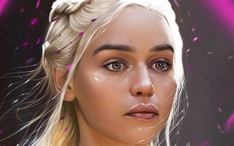 Game of Thrones, Daenerys Targaryen, fantasy girl, face, fantasy art HD ...