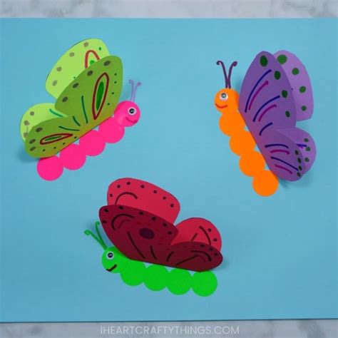 How To Make A 3D Paper Butterfly Craft - I Heart Crafty Things