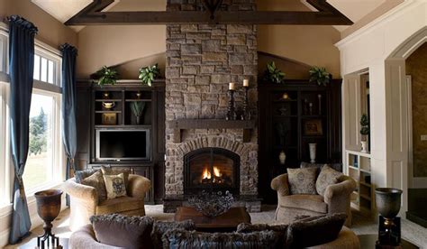 Family Living Room Stone Fireplace : r/CozyPlaces