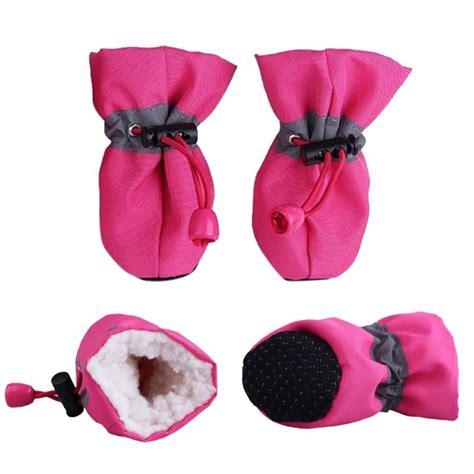 Ardorlove Winter Dog Boots & Paw Protectors, Fleece, Small Medium Size ...