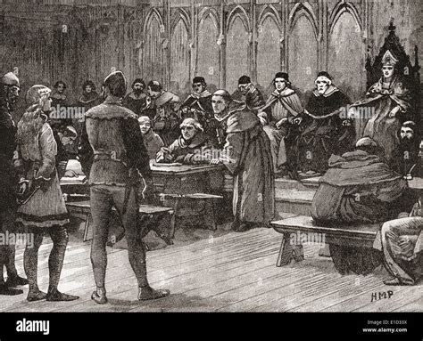 The trial of Joan of Arc in 1431 Stock Photo: 69743966 - Alamy