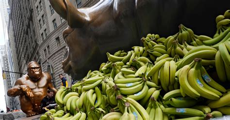 7-Foot-Tall Harambe Gorilla Statue Stands Opposite Wall Street Bull