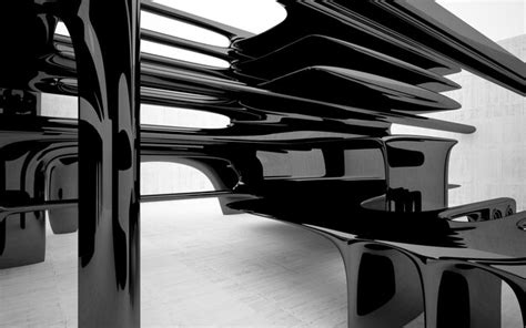 Premium Photo | A black piano with a black piano in the background.