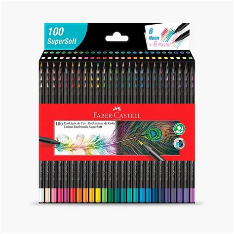 Pack 100 und Lápices de Colores Faber Castell SuperSoft - 949606