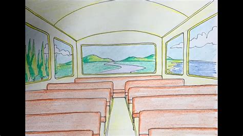 PERSPECTIVE DRAWING - LESSON 9: BUS INTERIOR - YouTube