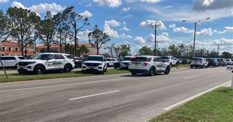 Officers give the all-clear after heavy police presence at Mariner High School