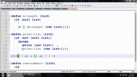 Common Lisp Tutorial - (5) List functions - YouTube