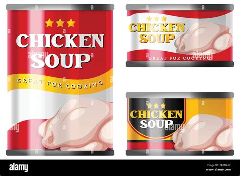 Chicken Soup Food Cans Collection illustration Stock Vector Image & Art - Alamy