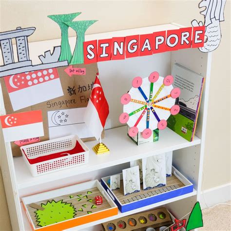 Singapore Theme Learning Activities and Shelf - Happy Tot Shelf