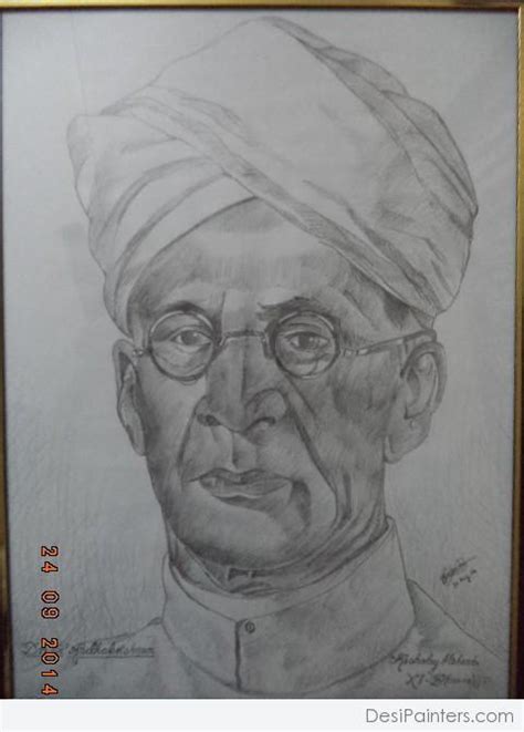 Dr Sarvepalli Radhakrishnan Pencil Drawing - pencildrawing2019