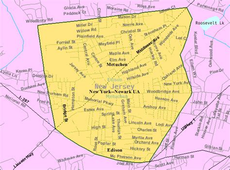 Image: Census Bureau map of Metuchen, New Jersey