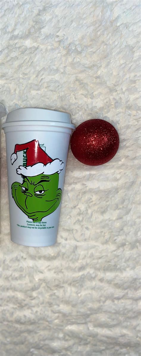 Starbucks Grinch Cold Cups Starbucks 2020 Christmas | Etsy