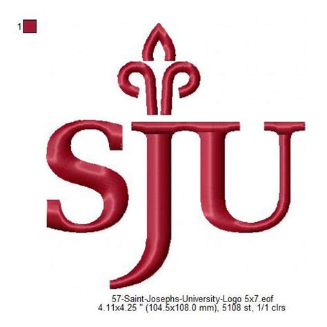 Saint Joseph's University Logo Machine Embroidery Digitized Design Fil ...