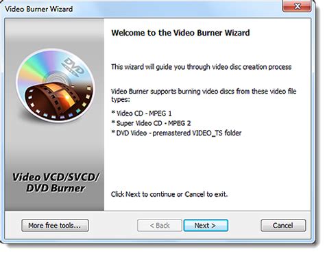 Free CD DVD Burner Platinum - Feature Specification - VCD Video Burner ...