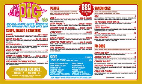 The Pig | The Pig Restaurant | The Pig Menu