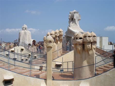 The roof top of Casa Batllo, Barcelona.