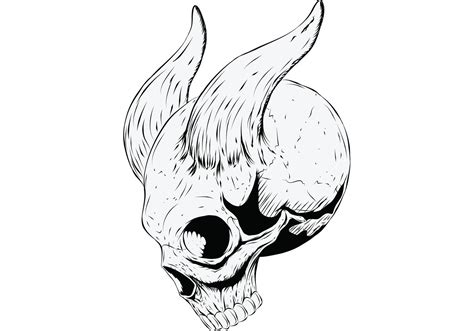 Skull with Horns - Download Free Vector Art, Stock Graphics & Images