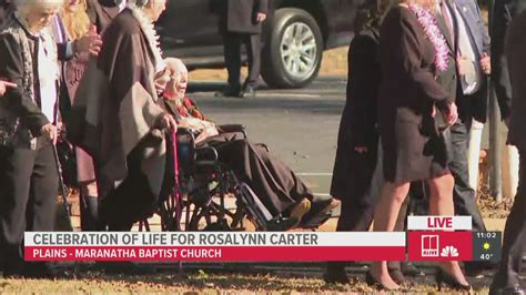 Jimmy Carter arrives for wife Rosalynn's funeral | 11alive.com