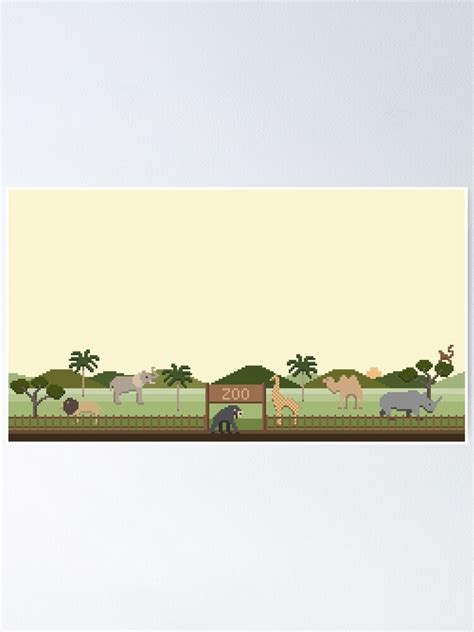 "Pixel art zoo animals" Poster for Sale by EngineerGoC | Redbubble