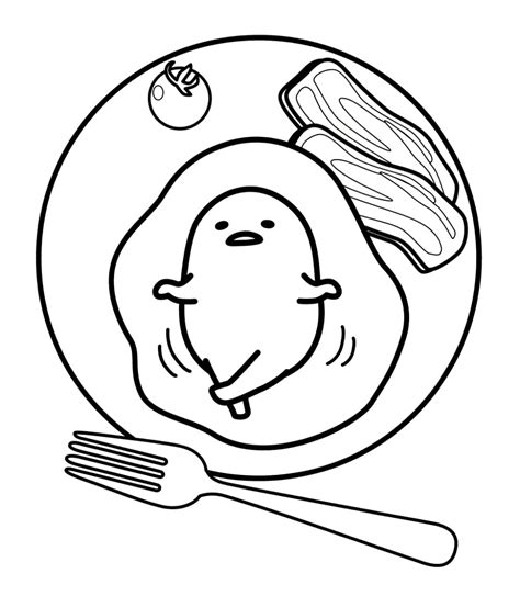 Gudetama Coloring Pages Printable