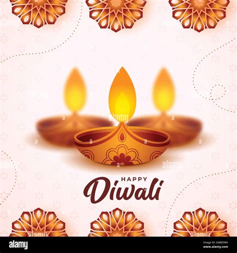 shubh diwali poster background with isolated diya and floral decoration Stock Vector Image & Art ...