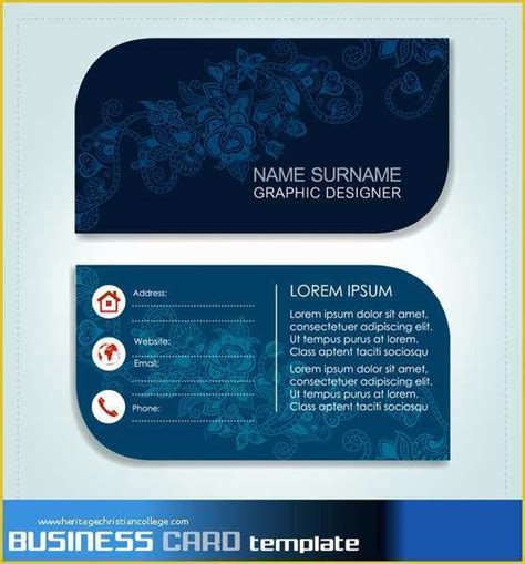 Adobe Business Card Template Free Of Business Card Templates Free ...