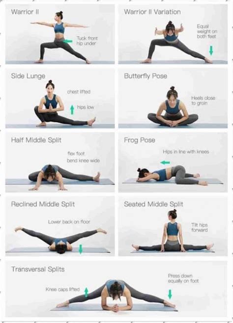 Middle Split: Top 9 stretches for preparation of center splits | Workout for beginners, Workout ...