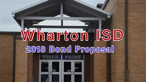 Wharton ISD Proposes School Bond Issue - YouTube