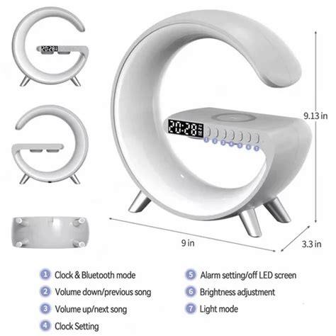 6-IN-1 Wireless Charger Alarm Clock With Speaker at Rs 2999/piece | Mobile Wireless Charger in ...