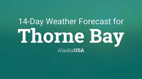 Thorne Bay, Alaska, USA 14 day weather forecast