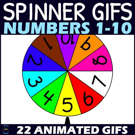 Spinners GIFs Clipart – Numbers 1-10 | Made By Teachers