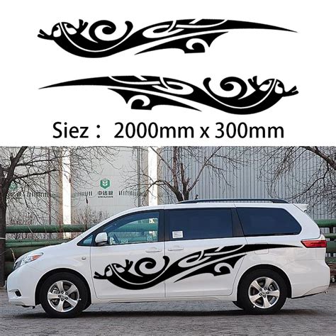 2x 2m Caravan Motorhome Camper Van Vinyl Graphics Stickers Decals Vito Transit one for each side ...