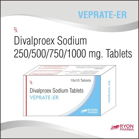 Divalproex Sodium Er 250/500/750/1000 Tablets ( Veprate Er), Packaging ...