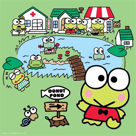 Keroppi, along with his friends and family are all celebrating National Donut Day together at ...