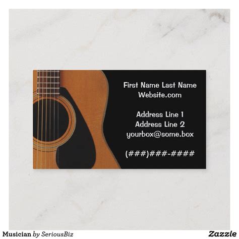 Musician Business Card | Zazzle | Business card musician, Musician business card, Music business ...